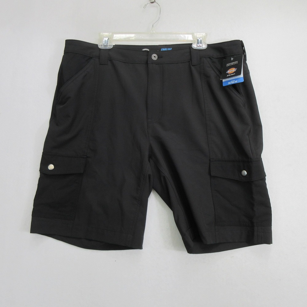 Dickies Women's Cargo Shorts Size 16W Slim Fit Temp-iQ Performance Black New